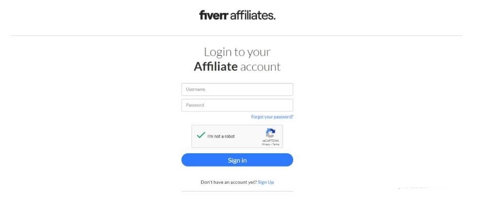 Fiverr Affiliate Login