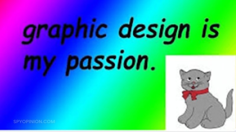 Graphic Design Is My Passion Meme Cat Rainbow