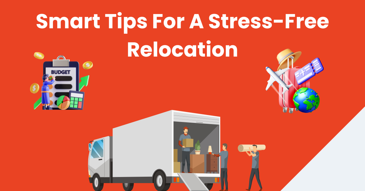 “Moving boxes and truck symbolizing relocation and new beginnings.