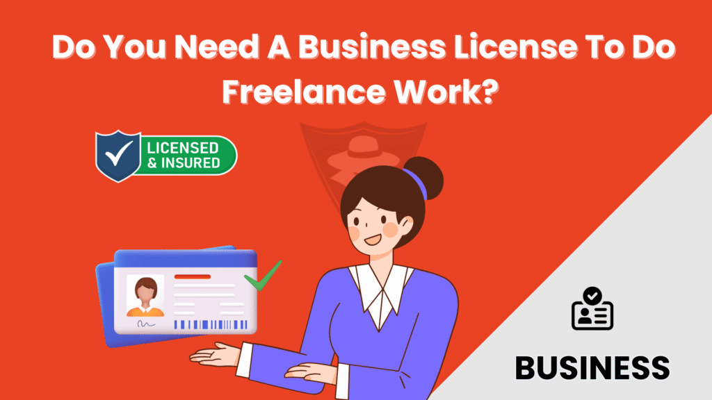 Freelancer working on a laptop with documents, illustrating the question do you need a business license to do freelance work