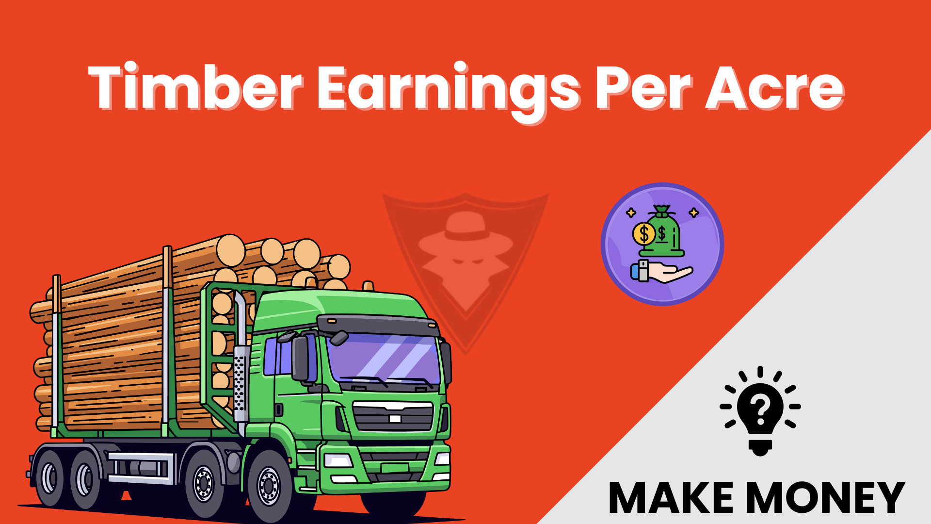 Timber value per acre showing how much money landowners can earn from selling mature trees